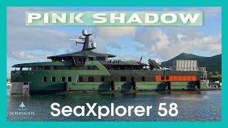 Premiere 190’5800m explorer yacht 2023 PINK SHADOW makes her debut in the Caribbean  4K [upl. by Baniez391]