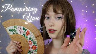 ASMR your sister will take care of your skin help you get ready for an event layered sounds [upl. by Reffineg385]