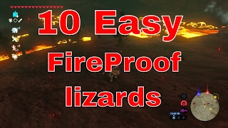 Breath of the wild Fireproof Lizard farm area 10 easy lizards [upl. by Schwartz]