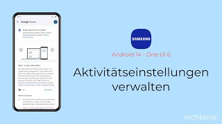 Aktivitätseinstellungen verwalten  Samsung Android 14  One UI 6 [upl. by Itra456]