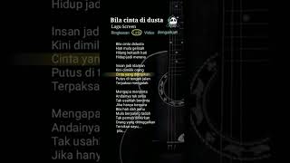 Bila Cinta di Dusta  Screen  cover lirikkaraoke musik karaoke liriklagukaraoke liriklagu [upl. by Marina]