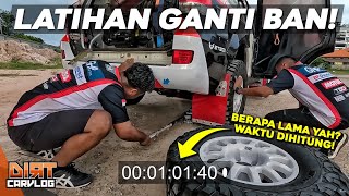 LATIHAN GANTI BAN DAN PASANG WINCH  AXCR 2023 VLOG PART 2  DIRT CARVLOG 559 [upl. by Anytsirhc]