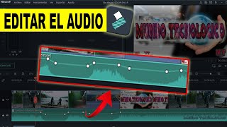 BAJAR o SUBIR el audio en FILMORA 9 🔊 fácil y rápido  SIN CORTAR [upl. by Stetson969]