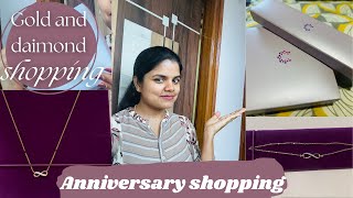 Jewellery shopping for Anniversary  Gold and Daimond Shopping HarshithaAmarVlogs shopping [upl. by Naerad]