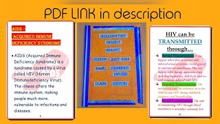 Investigatory Project Biology  Class 12 CBSE Topic  HIVAIDSSession  20222023Project Ideas [upl. by Lowe226]