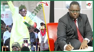 Guediawaye Cheikh Bara fait son show enflmme le meeting de SONKO amp déchire la lettre de Macky [upl. by Anehsak]