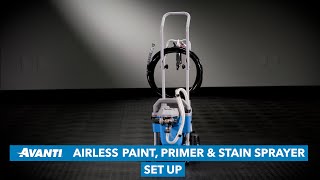 Avanti Airless Paint Primer amp Stain Sprayer Kit Set Up [upl. by Scevor]