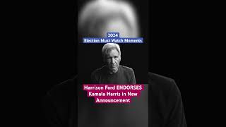 Harrison Ford ENDORSES Kamala Harris 2024 shorts [upl. by Akerahs]