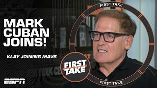 Mark Cuban on Mavericks with Klay joining Kyrie amp Luka state of the NBA amp Shark Tank 🦈  First Take [upl. by Torr]