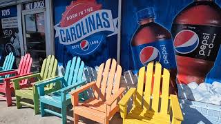 North Carolinas quotHippie Beach Townquot is Full of quotBeach Artquot Pastel Colors East Coasts Oldest Pier [upl. by Casmey]