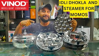 Best Quality quotVINODquot Stainless Steel Multi Kadai  Idli Dhokla Cooker  Mini Idli amp Momos Steamer [upl. by Macfarlane]