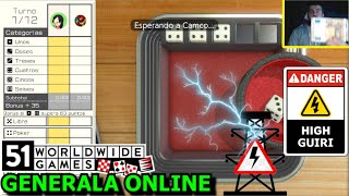 PARTIDAS DE ALTO VOLTAJE en la GENERALA ONLINE 🎲 51 WORLDWIDE GAMES Nintendo Switch [upl. by Buehler]