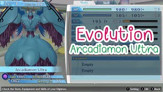 Evolution line  Arcadiamon Altra  Digimon story cyber sleuth [upl. by Timrek708]