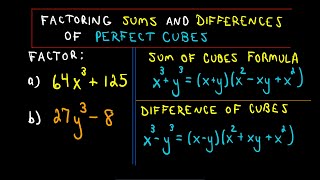 ❖ Factoring Sums and Differences of Cubes ❖ [upl. by Hepsiba]