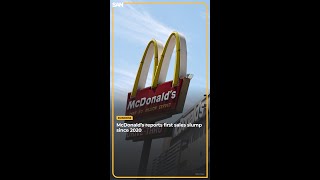 McDonalds reports first sales slump since 2020 [upl. by Emelia]