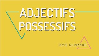 Révise ta grammaire  les adjectifs possessifs en français [upl. by Feeley]