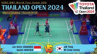 CarnandoMarthin INA vs Jin YongNa Sung Seung KOR  Toyota Thailand Open 2024 badminton [upl. by Adeirf459]