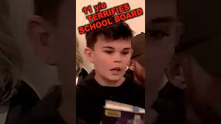 11 year old terrifies School Board with… 🤯😡 shorts [upl. by Nuahsel]