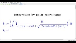 calculation exercise 722 Integration by polar coordinates [upl. by Mast]