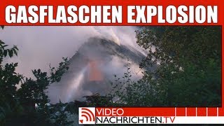 Explosion einer Gasflasche löst Großbrand aus  Nachrichten Online [upl. by Erdman]