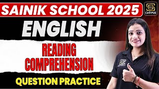 Sainik School Exam 2025  English  Reading Comprehension  By Shivani Maam [upl. by Ahsiela]