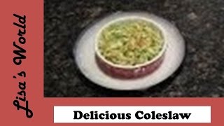 Simple and Quick Coleslaw Recipe With Lisas World [upl. by Byrann]