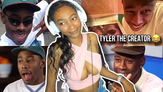 TYLER THE CREATOR FUNNY MOMENTS REACTION  🤣🤣 [upl. by Goober]