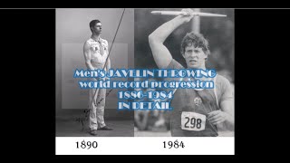 Mens JAVELIN THROWING world record progression 18861984 IN DETAIL [upl. by Riplex385]