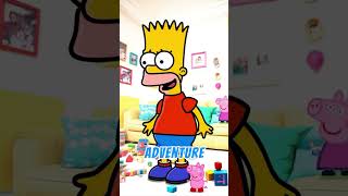 Bart Simpson Meets Peppa Pig Adventure Awaits simpsons peppapig tvmashup cartoonshorts shorts [upl. by Chrissa]