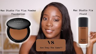 MAC Powder Foundation vs Liquid Foundation  Studio Fix Fluid vs Studio Fix Powder [upl. by Sokim]