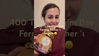 Dev Ferrero Rocher denedim😩 ferrerorocher chocolate cikolata kesfet viral deneme market [upl. by Nnylyahs]