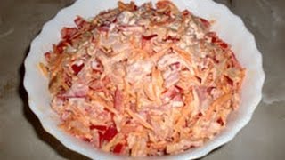 Вкусный и быстрый легкий салат на скорую руку с морковкой по  корейски и куриной грудкой [upl. by Ten]