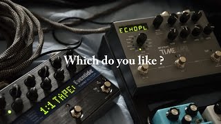 Which delay pedal do you like  Eventide TIMEFACTOR vs strymon TIMELINE comparison Tape Echo mode [upl. by Iturk]