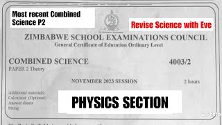 Zimsec November 2023 Combined Science Paper 2  Section D  Physics solutions [upl. by Intruoc]