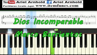 DIOS INCOMPARABLE  G12  Marco Barrientos  Piano Tutorial synthesia partitura [upl. by Ailemrac]