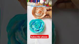 Tissue paper rose🌹youtubeshorts art craftivity craftycreativity viralshort trendingshorts diy [upl. by Bonney]