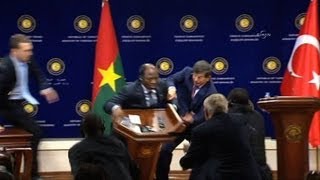 Burkina Faso foreign minister collapses in Turkey [upl. by Etnauq841]