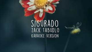 Sigurado  Zack Tabudlo  karaoke version [upl. by Marius]