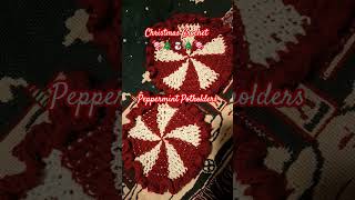 Peppermint Potholders and Coasters 🍬🍬🍬 crochet christmas diy [upl. by Eceerehs462]