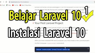 Belajar Laravel 10  Cara Instalasi Laravel 10 [upl. by Greiner]