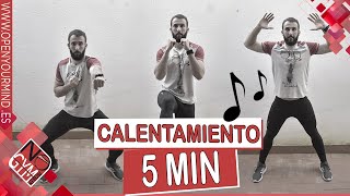 CALENTAMIENTO con MUSICA para hacer ejercicio 5 minutos 🎵 Zumba warm up rock [upl. by Madson652]