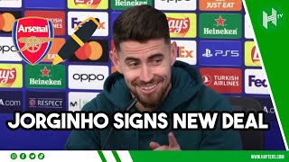 Jorginho signs NEW Arsenal contract ✍️ [upl. by Latoye]