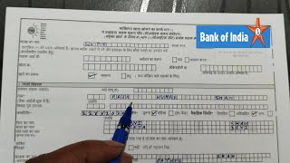 Bank of india account opening form fill up kren  Boi account opening form  How to fill boi Ac form [upl. by Enatan118]