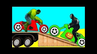 Apprendre nombres et lalphabet la moto spiderman dessin animé [upl. by Kellene758]