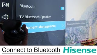 How to connect Bluetooth earphones or headphones to your Hisense smart TV [upl. by Porush709]