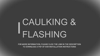 Caulking amp Flashing [upl. by Bret]