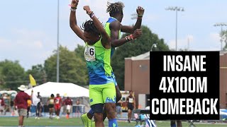 INSANE 4x100m Comeback For A National Record At AAU Junior Olympics 2023 [upl. by Eldridge]