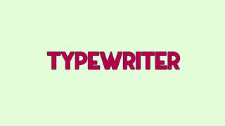 TYPEWRITER SOUND EFFECT [upl. by Winser]