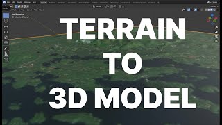 Terrain Raster to 3D Model using QGIS and Blender in less than 10 Minutes [upl. by Rinee]