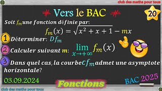 Vers le BAC Calcul de limites dune fonction selon les valeurs du paramètre m [upl. by Aridaj772]